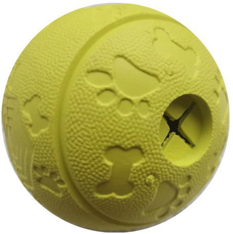 Homepet SNACK Игрушка Мяч с отверстиями для лакомств для собак, 8 см