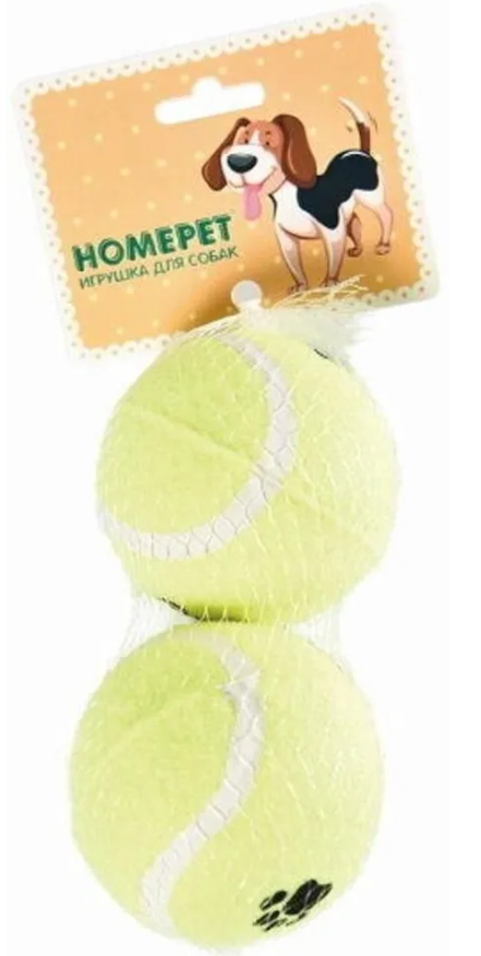 Homepet для собак Игрушка Мячи теннисные для собак, 2 шт, 8 см