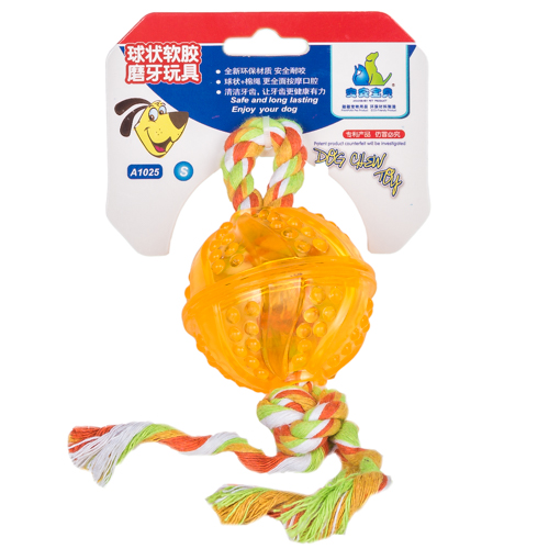 Игрушка для собак Dental Мяч с веревкой L