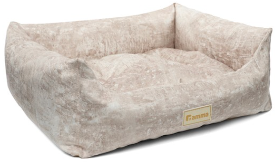 Лежанка для животных прямоугольная «Искра» S, бежевая, 420*400*150мм