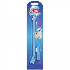 Cliny (Neoterica) зубная щетка + массажер для десен, для кошек и собак