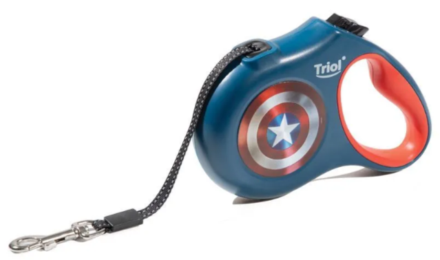 Поводок-рулетка для собак TRIOL - Marvel Капитан Америка M, 5м до 20кг, лента