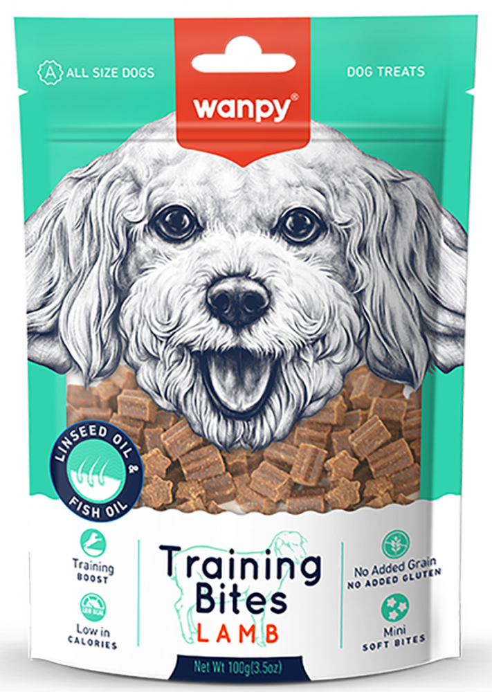 Wanpy Dog Лакомство для собак "Тренировочные кусочки" из ягненка 100 г