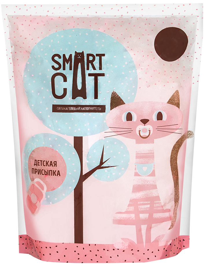 Smart Cat Наполнитель для кошек, силикагелевый, с ароматом детской присыпки, 3.8 л, 1.66 кг