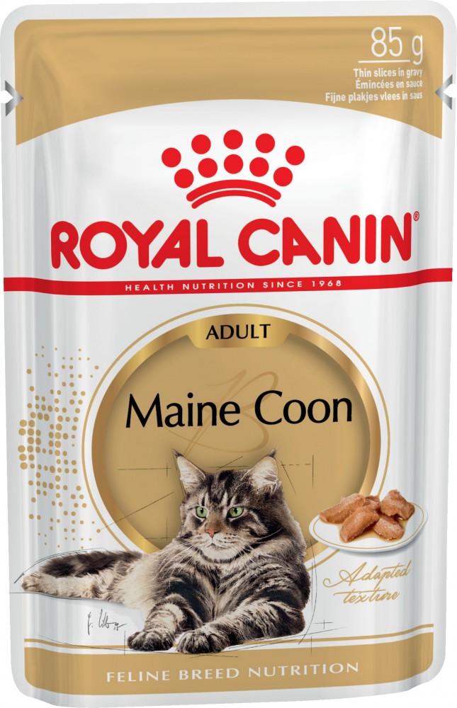 Влажный корм для кошек Royal Canin Maine Coon Adult  кусочки в соусе для Мейн-куна 85 г