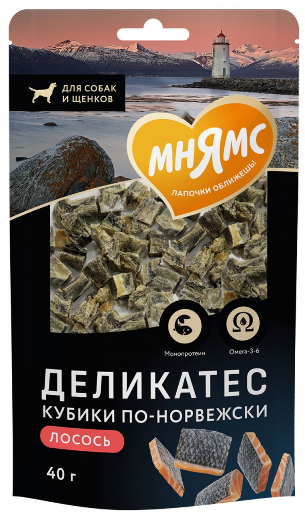 Лакомство Мнямс Деликатес "Кубики по-норвежски" для собак 40 г