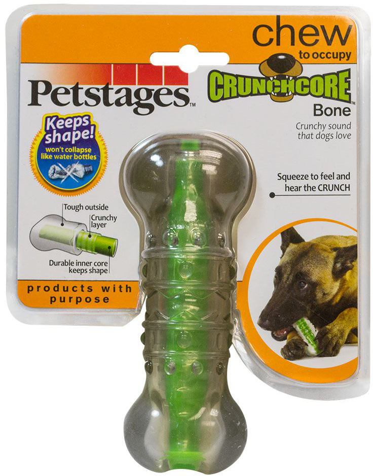 Petstages игрушка для собак &quot;Хрустящая косточка&quot; резиновая 12 см средняя