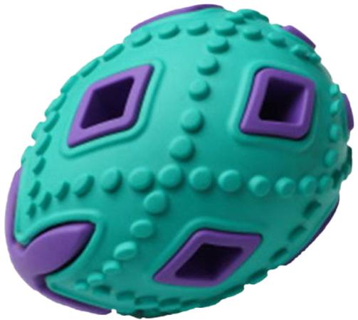 Homepet SILVER SERIES игрушка для собак, яйцо, бирюзово-фиолетовое, 6.2х6.2х8 см