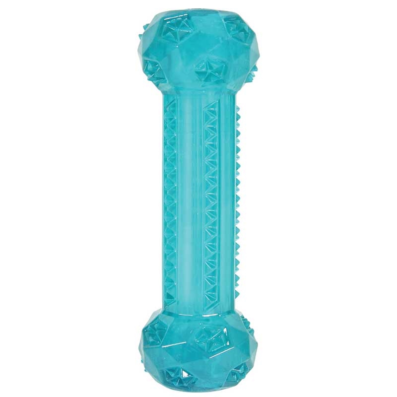Золюкс Игрушка,хрустящая палочка, термопластичная резина (бирюзовая), 15 см