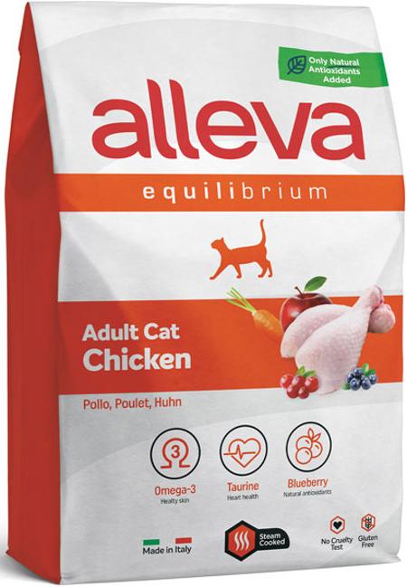 Корм Alleva Equilibrium Adult Cat Chicken для взрослых кошек КУРИЦА 1,5 кг