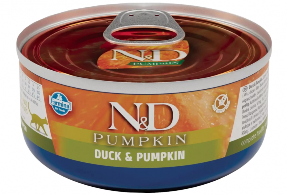Корм Farmina N&amp;D PUMPKIN Duck &amp; Pumpkin (консерв.) для кошек, утка с тыквой 70 г
