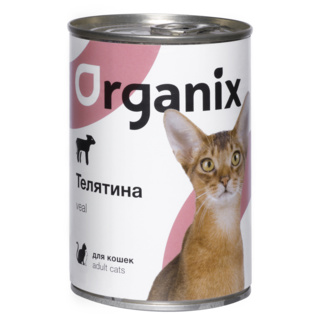 Корм Organix (консерв.) для кошек, говядина с печенью 410 г