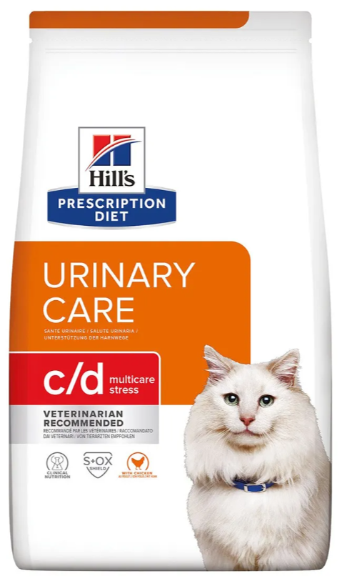 Корм HILLS Prescription Diet c/d Urinary Care для кошек  при МКБ  и при стрессе с курицей