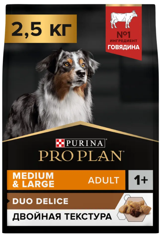 Корм Purina Pro Plan Duo Délice для взрослых собак с говядиной и рисом