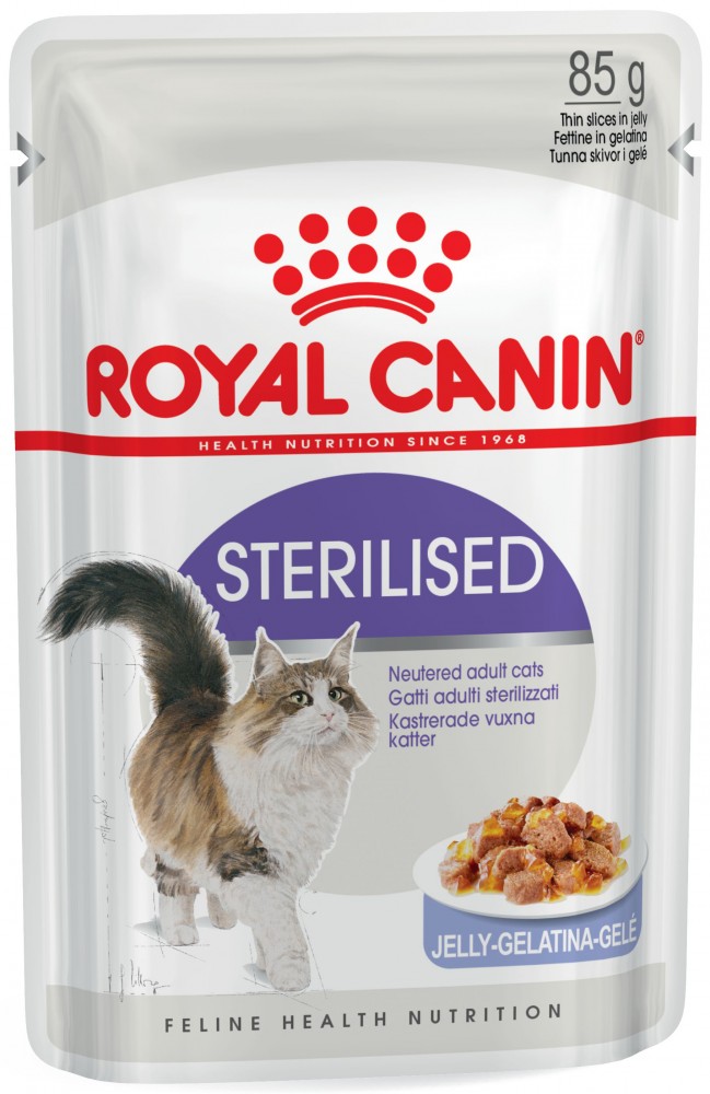 Влажный корм для кастрированный кошек Royal Canin Sterilised кусочки в желе 85 г