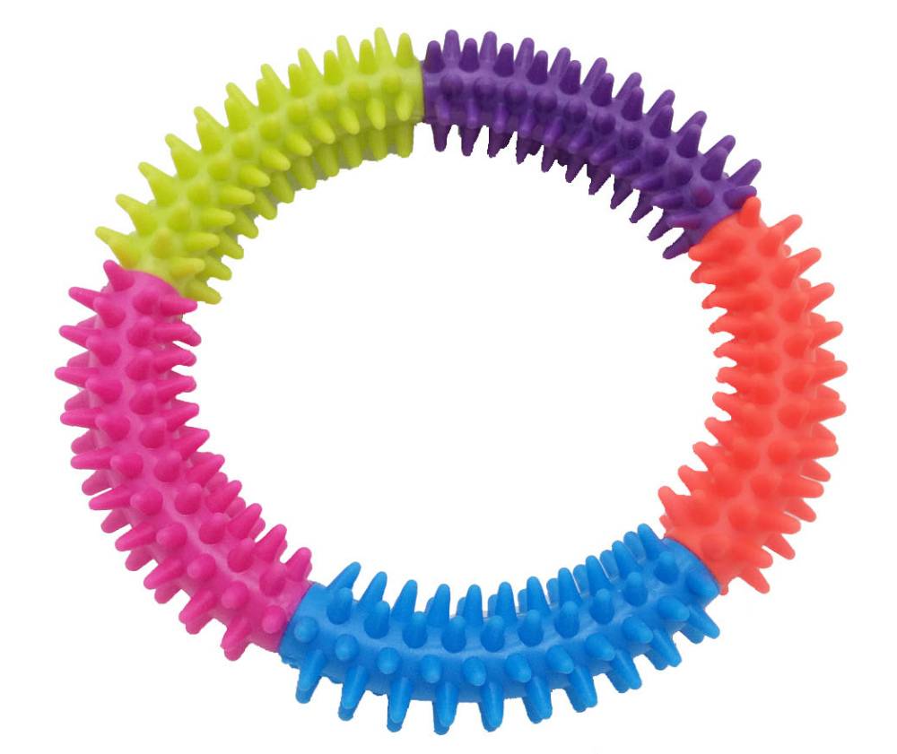 Homepet игрушка для собак, кольцо с шипами, разноцветный, 15.3 см