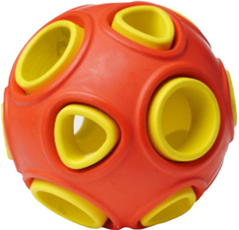 Homepet Silver Series Игрушка Мяч красно-желтый для собак, каучук, 7.5 см