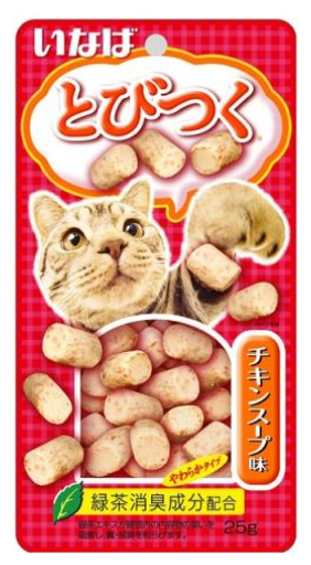 Запеченное лакомство INABA Tobitsuko для кошек со вкусом куриного бульона, 25 г
