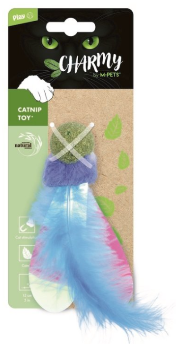 M-PETS Игрушка для кошек с кошачьей мятой CHARMY светлячок, цвет голубой