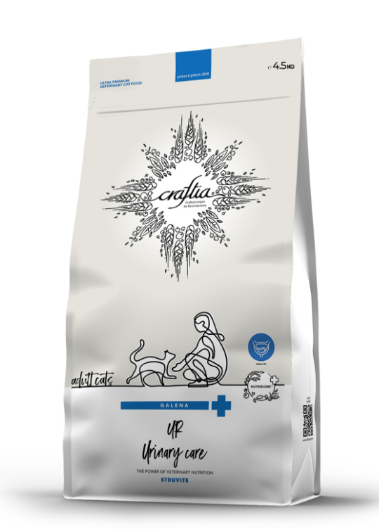 Ветеринарная диета CRAFTIA GALENA CAT URINARY CARE Уринари для кошек для растворения струвитных камней 1,4 кг