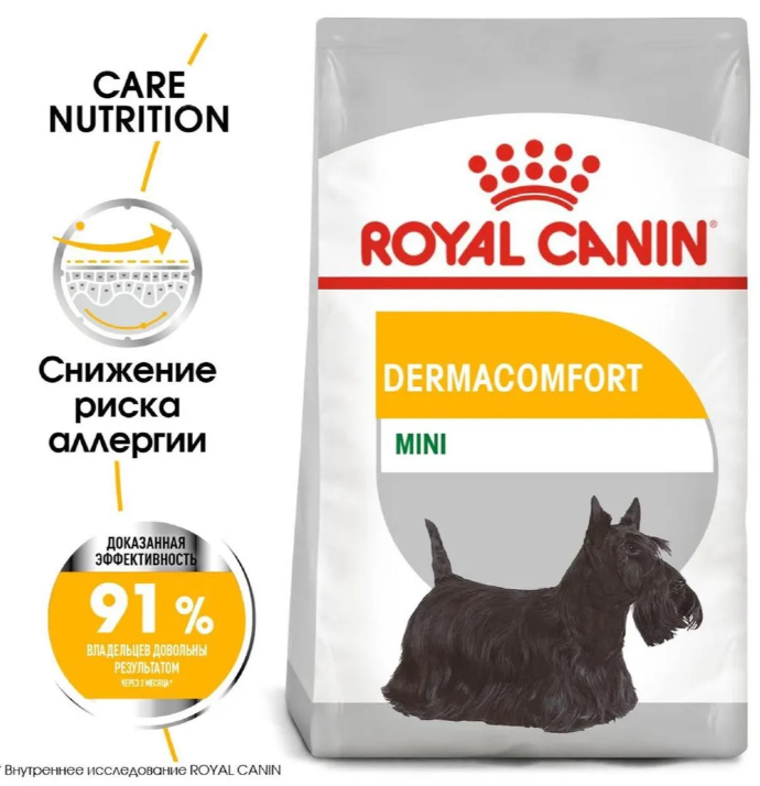 Корм Royal Canin Dermacomfort для малых пород с чувствительной кожей