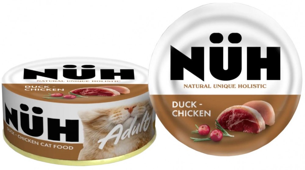 Корм NUH Holistic Duck &amp; Chicken (консерв.) для кошек, с уткой и цыпленком, 100 г
