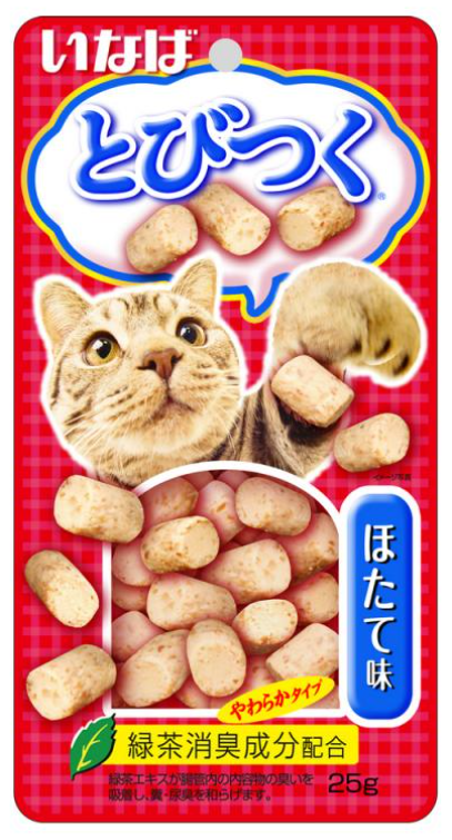 Запеченное лакомство INABA Tobitsuko для кошек со вкусом морского гребешка, 25 г