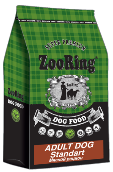 Корм ZooRing ACTIVE DOG STANDART Мясной рацион для средних и крупных собак