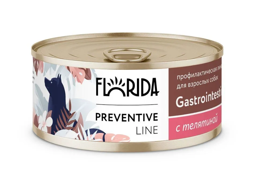 Florida Preventive Line консервы Gastrointestinal для собак &quot;Поддержание здоровья пищеварительной системы&quot; с телятиной