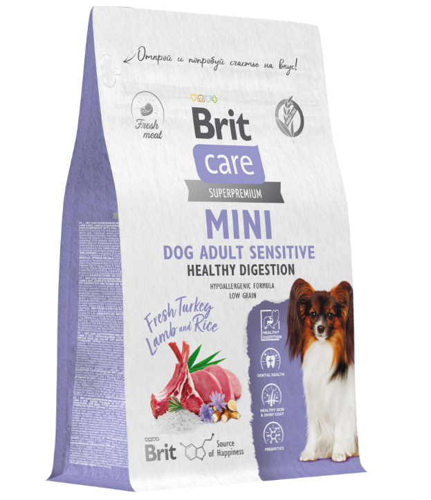 Корм BRIT CARE Mini Sensitive с ягненком для собак малых пород