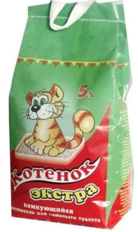 Наполнитель Котенок Экстра Комкующийся 5 л