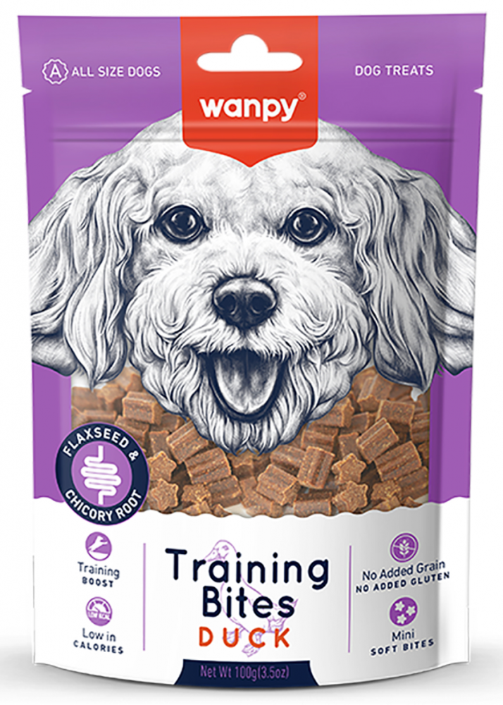 Wanpy Dog Лакомство для собак "Тренировочные кусочки" из утки 100 г
