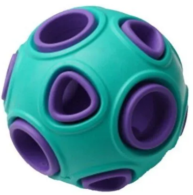 Homepet для собак Игрушка Мяч бирюзово-фиолетовый каучук 7,5 см