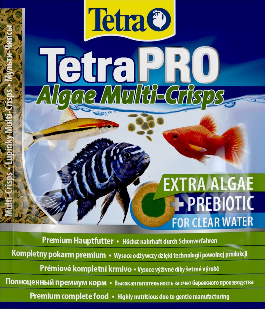 Tetra TetraPro Algae Multi-Crisps корм для всех видов рыб в чипсах, 12 г