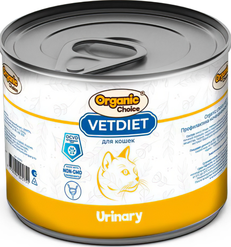 Корм Organic Choice VET Urinary (консерв.) для кошек, профилактика МКБ, 240 г