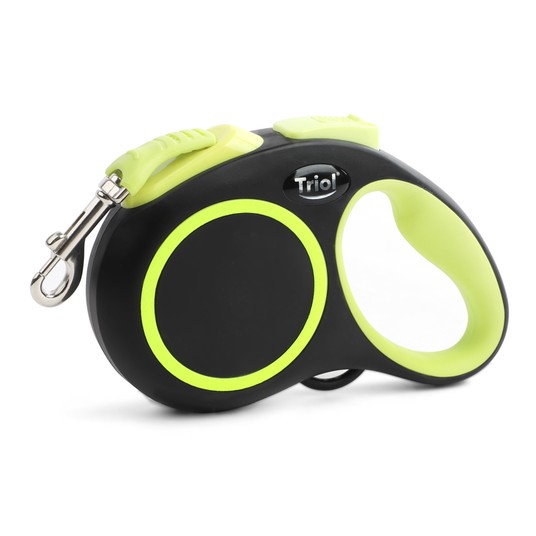 Поводок-рулетка для собак Urban Neon M, 5м до 25кг, лента, черный