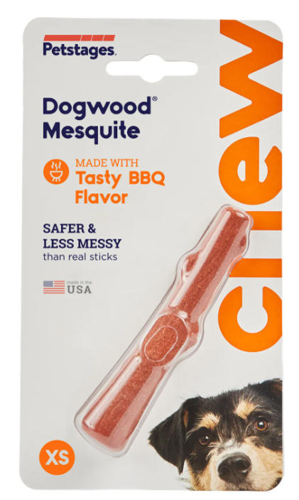 Petstages игрушка для собак Mesquite Dogwood с ароматом барбекю очень малень 13 см