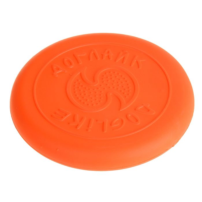 Игрушка для собак Летающая тарелка-фрисби &quot;ДогЛайк&quot; большая, 25,5х2,4 см, оранжевая