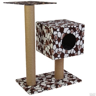 Когтеточка Персилайн КУБИЗМ №4. 35х30х85см. Микс цветов
