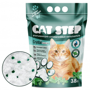 Наполнитель CAT STEP Arctic Fresh Mint силикагелевый, 3.8 л, 1.77 кг