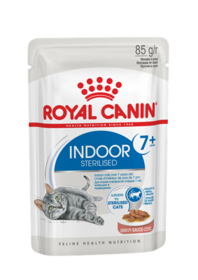 Влажный корм для стерилизованных кошек  Royal Canin Indoor Sterilised 7+ Years Jelly кусочки в желе 7-12 лет 85 г