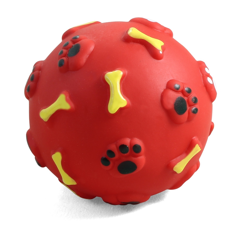 Triol игрушка для собак из винила &quot;Мяч с лапками и косточками&quot;, d 110 мм