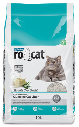 Ro Cat комкующийся наполнитель без пыли с ароматом марсельского мыла, пакет 8,5 кг