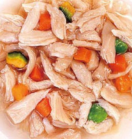 Консервы Инаба Toromi куриное филе c овощами для собак: БУЛЬОН 80 г