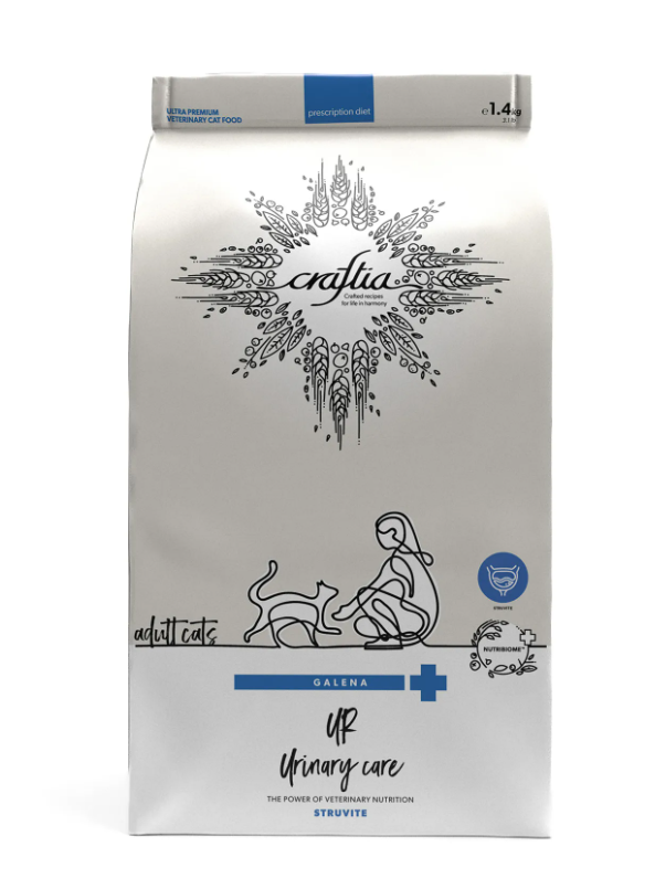 Ветеринарная диета CRAFTIA GALENA CAT URINARY CARE Уринари для кошек для растворения струвитных камней 1,4 кг