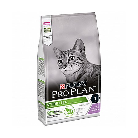 Корм Purina Pro Plan Sterilised при стерилизации и кастрации с индейкой для кошек 10 кг