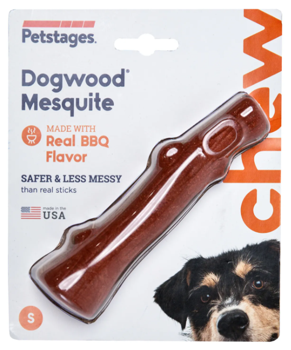 Petstages игрушка для собак Mesquite Dogwood с ароматом барбекю 16 см маленькая