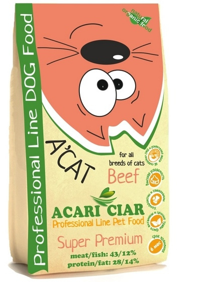 Acari ciar - корм для кошек A&#039;CAT BEEF Super premium с говядиной