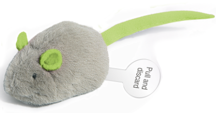 GiGwi игрушка для кошек Мышка, со звуковым чипом, 6 см