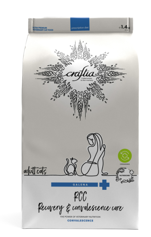 Ветеринарная диета CRAFTIA GALENA CAT RECOVERY&amp;CONVALESCENCE CARE РекавериэндКонвалесенс для кошек поддерж.в период восстановления и реабилитации 1.4к